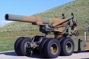 military equipment with a cannon