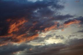 Sky Clouds red dark