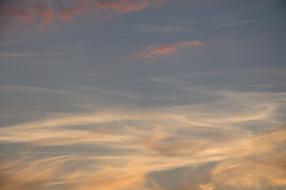 Beautiful and colorful afterglow in the sky with clouds