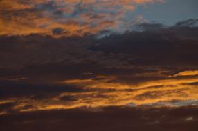 dark clouds in the evening sky close up