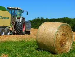 tractor on Harvested Field