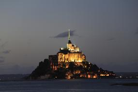 The Abbey of Mont Saint Michel is an abbey located on the island of Mont Saint Michel