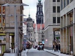 photo of the castle at the end of the street in Dresden