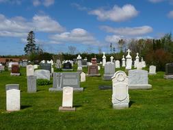 tombstone on old Cemetery, canada, prince edward island