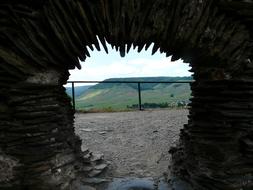 view of the vineyards from the ruins of the Metternich castle