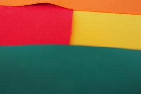 Rubber of the green, red, yellow and orange colors