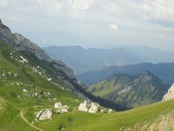 valley in view of Mount Pilatus, Switzerland