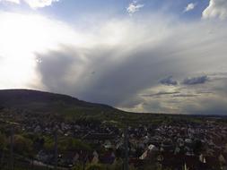 stormy clouds over the village