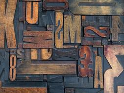 Wooden Old Letters