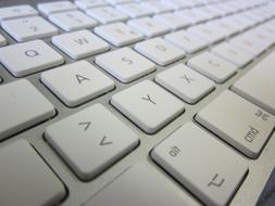 Keyboard Mac White close-up