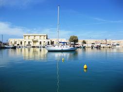 Sailing Boat Port blue water