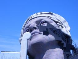 face as a huge statue in Bregenz