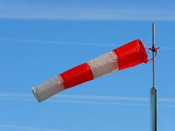 Wind Sock Direction red white