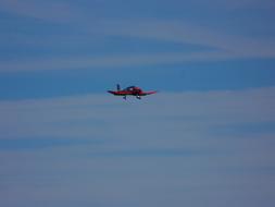 Aerobatics Flying red