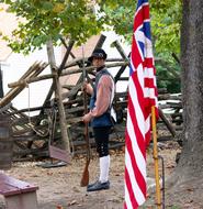 Grand Union Flag and man