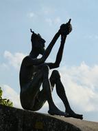 Sculpture Bronze god of wine Statue