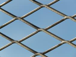 Fence Gate Grid blue sky