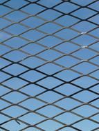 Fence Gate Grid metal blue sky