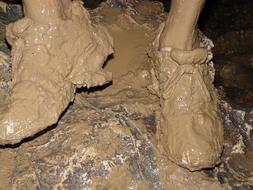 Mud feet in the clay