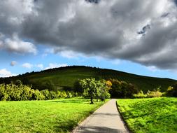 Autumn Sky over a picturesque rural landscape