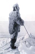 Man in White Snow Antarctica