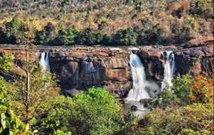 Waterfall Athirappilly forest