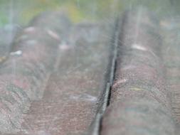 splashing rain on the roof close up