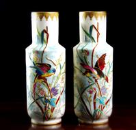 two painted Porcelain Vases
