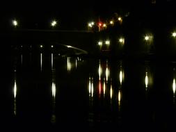 Mirroring Night Water lights