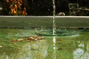 pool water drops on blurred background