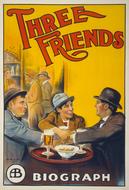 Film Poster Three Friends retro drawing