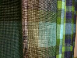 Fabric Curtain Green blue brown