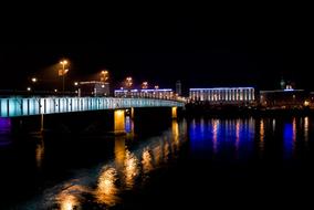 Linz Austria night river