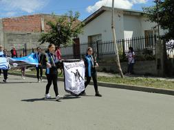 Parade Argentina people flag