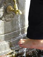 Ritual Washing water close-up