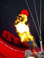hot air balloon burner close-up