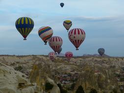 Colorful Hot Air Balloon landscape