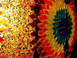 Colorful Mosaic Glass close-up