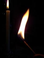 flame in the dark