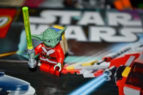 Colorful "Lego Star Wars" figures on the box