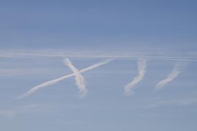 Contrail Aircraft Sky stripes