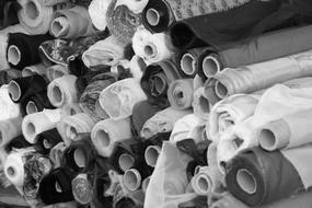 Fabric textiles black and white
