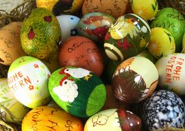 Easter Eggs as background