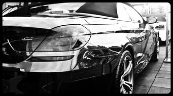 Black White Bmw car