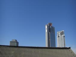 top of Osaka Prefectural Government Sakishima Building at sky, japan