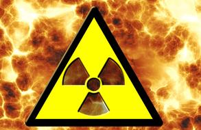 radioactivity nuclear power fire sign drawing