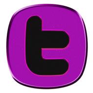 twitter as a purple icon