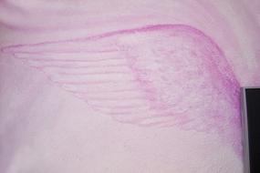 Interior Design Mural Graffiti pink wing