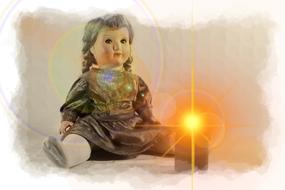 doll antique candle light