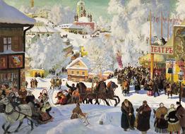 painted Easter holiday in Russia in 1919